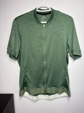 Craft Olive Zip-Up Short Sleeve Cycling Jersey